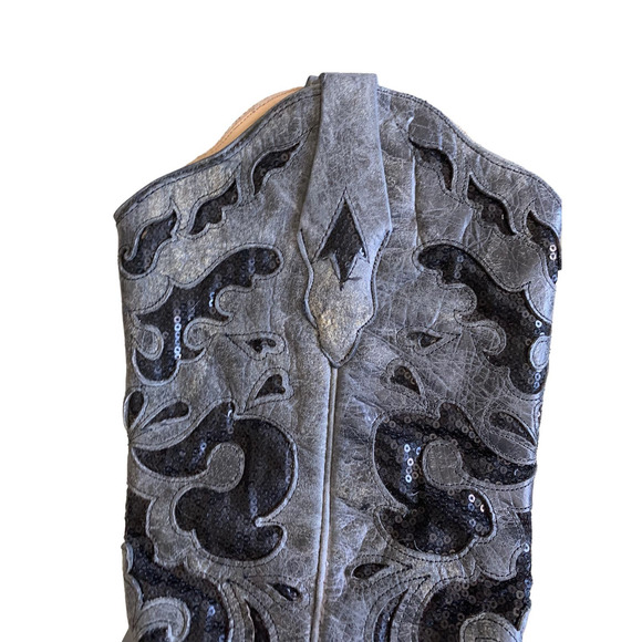 Corral Sequin Inlay Western Cowgirl Boots Snip Toe size 9.5 - Picture 8 of 16